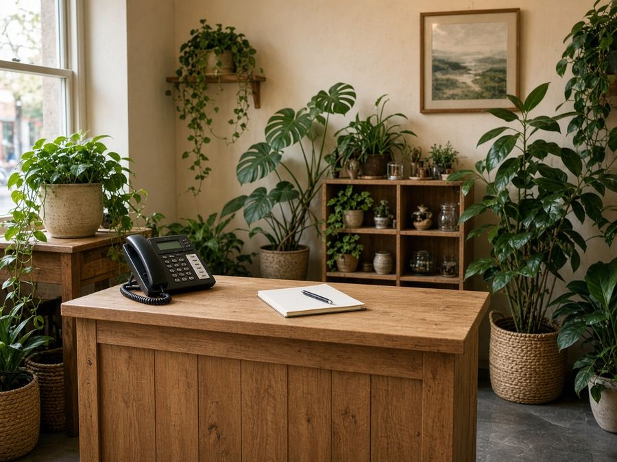 Contact desk at Halfhvicto House in Galway